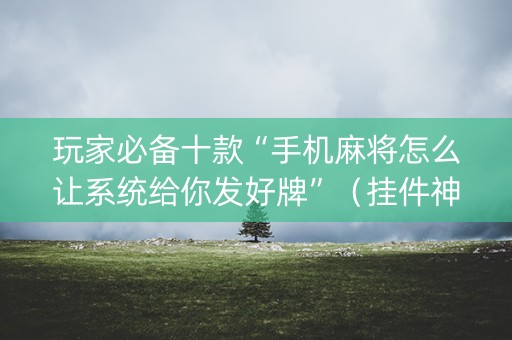 玩家必备十款“手机麻将怎么让系统给你发好牌”（挂件神器)