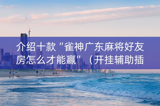 介绍十款“雀神广东麻将好友房怎么才能赢”（开挂辅助插件)