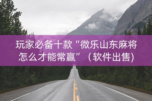 玩家必备十款“微乐山东麻将怎么才能常赢”（软件出售)