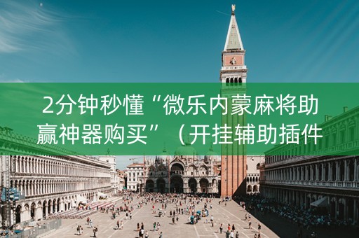 2分钟秒懂“微乐内蒙麻将助赢神器购买”（开挂辅助插件)