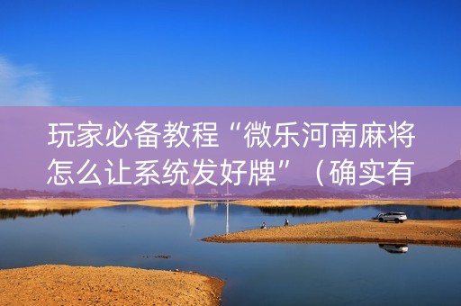 玩家必备教程“微乐河南麻将怎么让系统发好牌”（确实有插件吗)