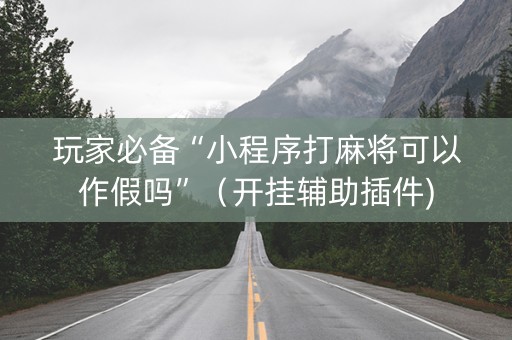 玩家必备“小程序打麻将可以作假吗”（开挂辅助插件)