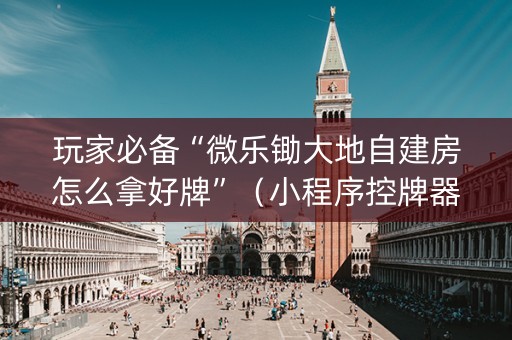 玩家必备“微乐锄大地自建房怎么拿好牌”（小程序控牌器)