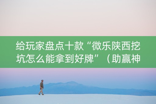 给玩家盘点十款“微乐陕西挖坑怎么能拿到好牌”（助赢神器购买)