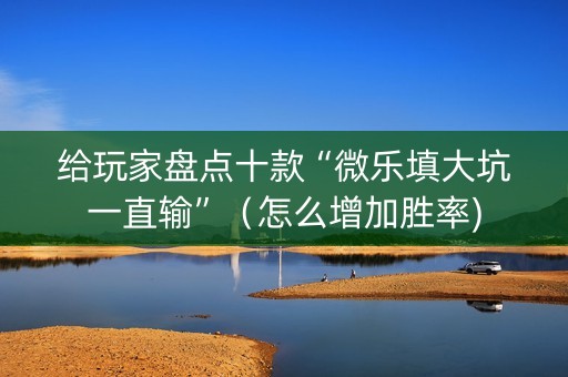 给玩家盘点十款“微乐填大坑一直输”（怎么增加胜率)