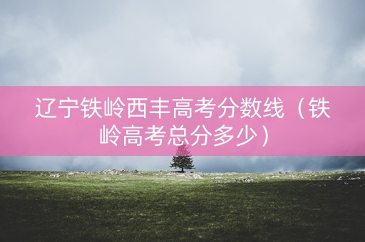 辽宁铁岭西丰高考分数线（铁岭高考总分多少）