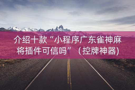 介绍十款“小程序广东雀神麻将插件可信吗”（控牌神器)