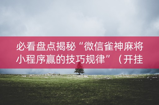 必看盘点揭秘“微信雀神麻将小程序赢的技巧规律”（开挂神器下载)