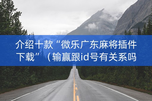 介绍十款“微乐广东麻将插件下载”（输赢跟id号有关系吗)