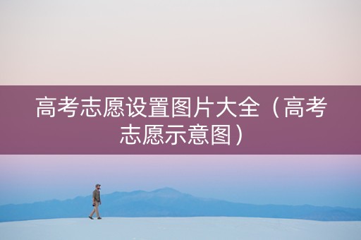 高考志愿设置图片大全（高考志愿示意图）