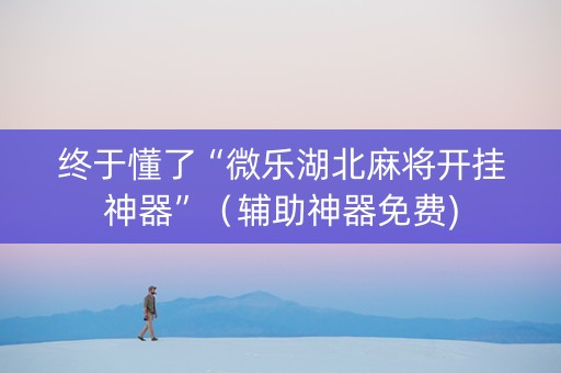 终于懂了“微乐湖北麻将开挂神器”（辅助神器免费)