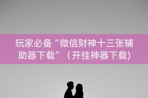 玩家必备“微信财神十三张辅助器下载”（开挂神器下载)