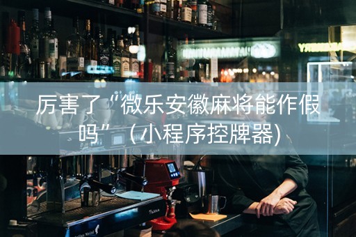 厉害了“微乐安徽麻将能作假吗”（小程序控牌器)