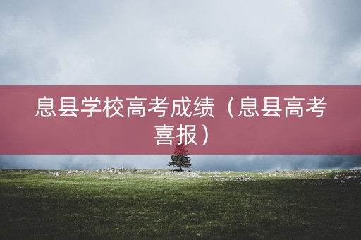 息县学校高考成绩（息县高考喜报）