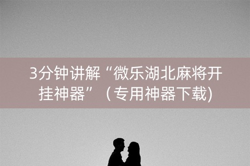 3分钟讲解“微乐湖北麻将开挂神器”（专用神器下载)