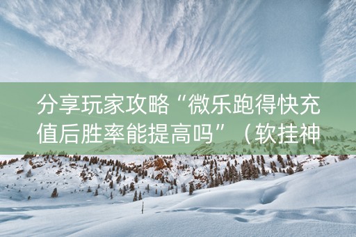 分享玩家攻略“微乐跑得快充值后胜率能提高吗”（软挂神器)