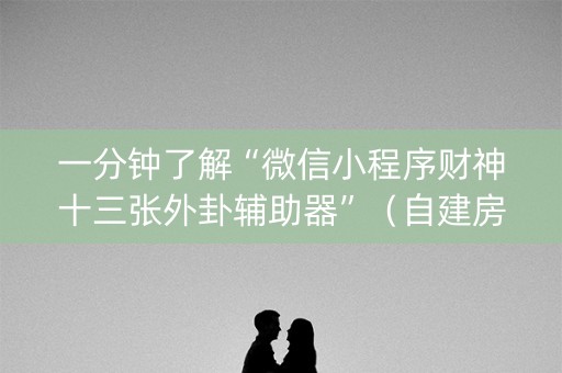 一分钟了解“微信小程序财神十三张外卦辅助器”（自建房怎么赢)