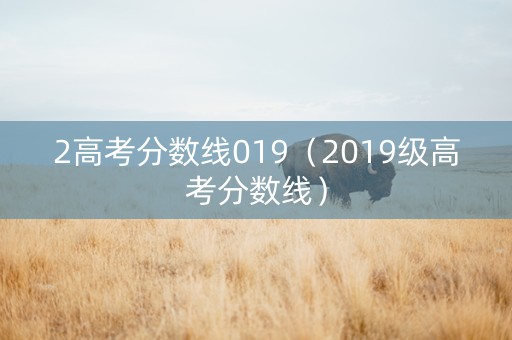 2高考分数线019（2019级高考分数线）