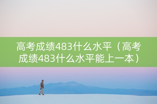 高考成绩483什么水平（高考成绩483什么水平能上一本）