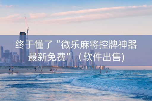 终于懂了“微乐麻将控牌神器最新免费”（软件出售)