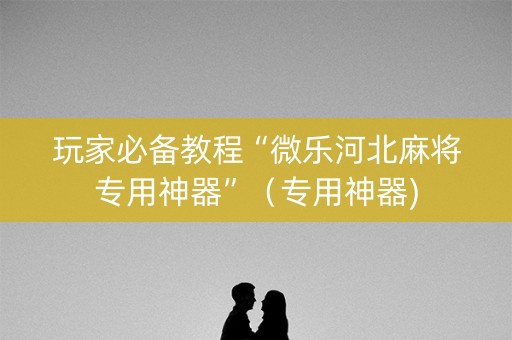 玩家必备教程“微乐河北麻将专用神器”（专用神器)