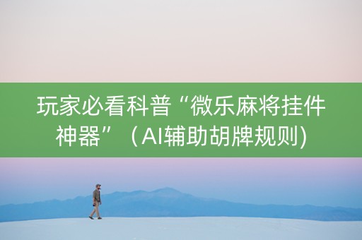 玩家必看科普“微乐麻将挂件神器”（AI辅助胡牌规则)