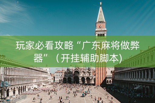玩家必看攻略“广东麻将做弊器”（开挂辅助脚本)