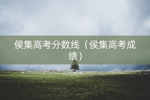 侯集高考分数线（侯集高考成绩）