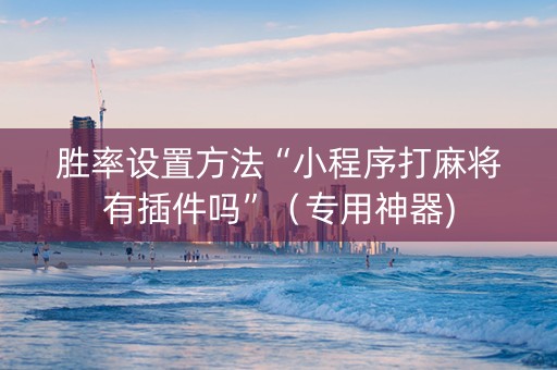 胜率设置方法“小程序打麻将有插件吗”（专用神器)