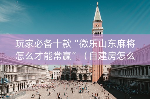 玩家必备十款“微乐山东麻将怎么才能常赢”（自建房怎么拿好牌)