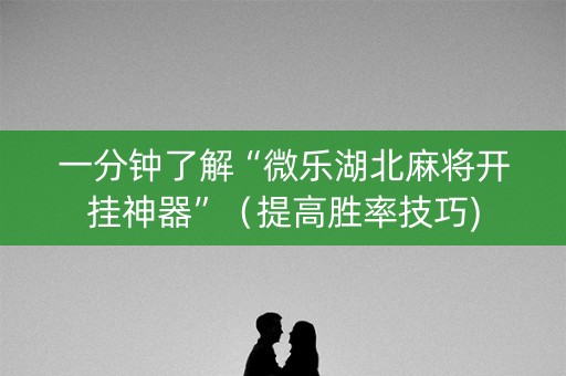 一分钟了解“微乐湖北麻将开挂神器”（提高胜率技巧)