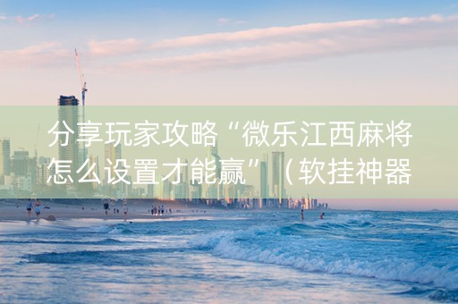 分享玩家攻略“微乐江西麻将怎么设置才能赢”（软挂神器)