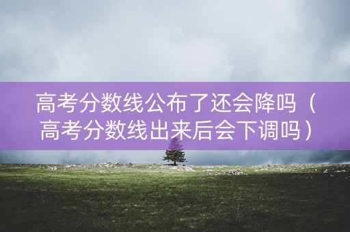 高考分数线公布了还会降吗（高考分数线出来后会下调吗）