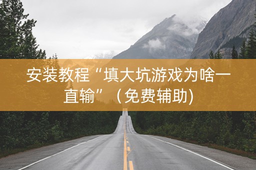 安装教程“填大坑游戏为啥一直输”（免费辅助)