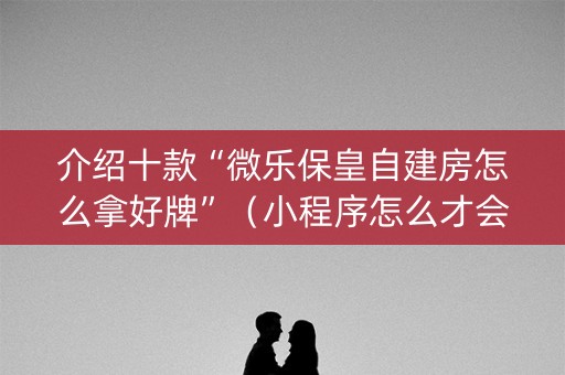 介绍十款“微乐保皇自建房怎么拿好牌”（小程序怎么才会赢)