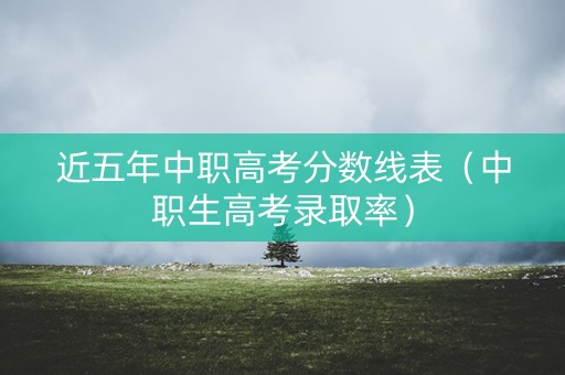 近五年中职高考分数线表（中职生高考录取率）