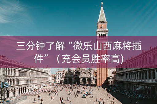 三分钟了解“微乐山西麻将插件”（充会员胜率高)