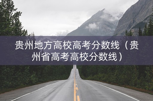 贵州地方高校高考分数线（贵州省高考高校分数线）