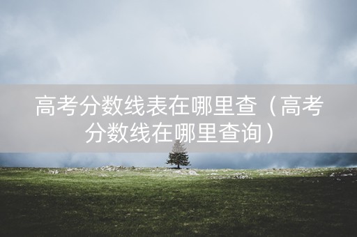 高考分数线表在哪里查（高考分数线在哪里查询）