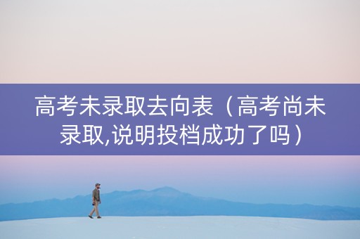 高考未录取去向表（高考尚未录取,说明投档成功了吗）