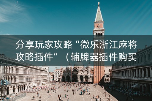 分享玩家攻略“微乐浙江麻将攻略插件”（辅牌器插件购买)