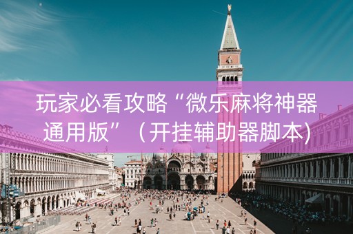 玩家必看攻略“微乐麻将神器通用版”（开挂辅助器脚本)