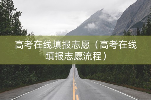 高考在线填报志愿（高考在线填报志愿流程）