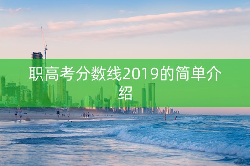 职高考分数线2019的简单介绍