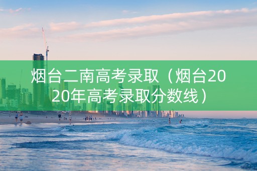 烟台二南高考录取（烟台2020年高考录取分数线）