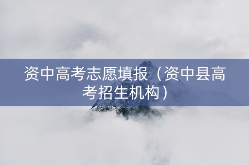 资中高考志愿填报（资中县高考招生机构）