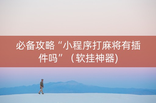 必备攻略“小程序打麻将有插件吗”（软挂神器)