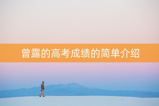 曾露的高考成绩的简单介绍