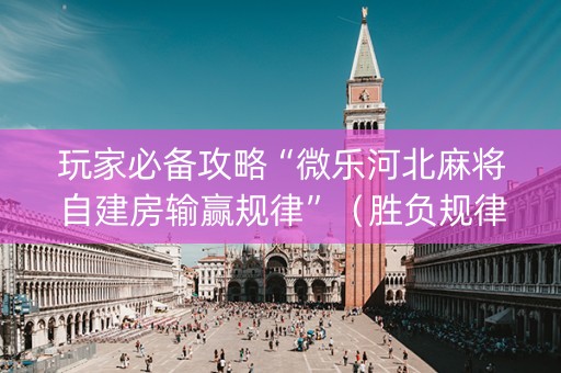 玩家必备攻略“微乐河北麻将自建房输赢规律”（胜负规律拿好牌)