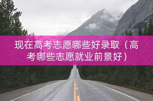 现在高考志愿哪些好录取（高考哪些志愿就业前景好）
